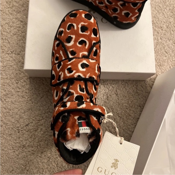 Nwt authentic Gucci girl boots pony/leather size 33 - Picture 4 of 8